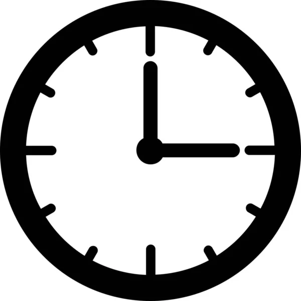 Clock Event Time Icon Solid Style — Stock Vector