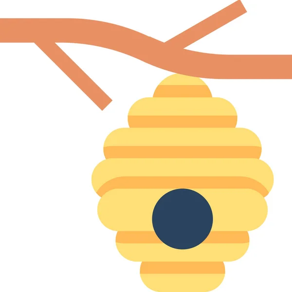 Branch Hive Honey Icon Natureza Livre Categoria Aventura — Vetor de Stock