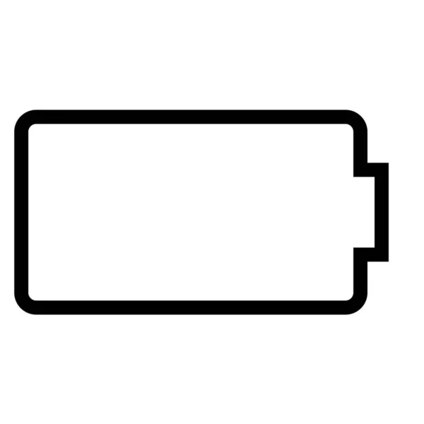 Battery Empty Outline Icon Outline Style — Stock Vector