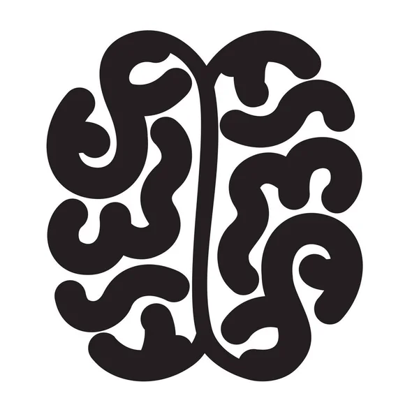 Cerebro Inteligente Icono Sólido Estilo Sólido — Vector de stock