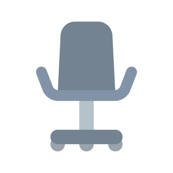 Sessel Stuhl Büro Ikone Flachen Stil — Stockvektor