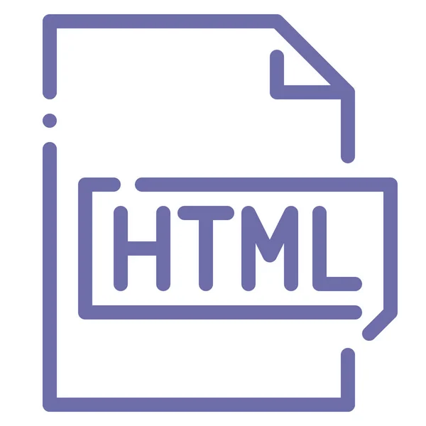 Estensione Del File Html Icona — Vettoriale Stock