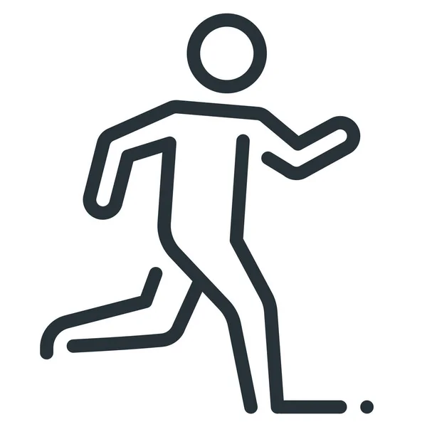 Menschenlauf Ikone — Stockvektor