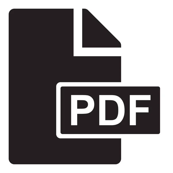 Extensão Pdf Ícone Sólido Estilo Sólido —  Vetores de Stock