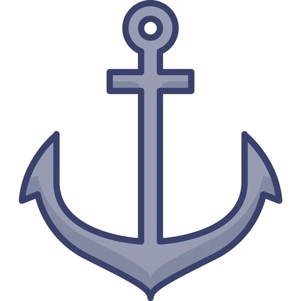 Anchor Boat Equipment Icon — Stock Vector