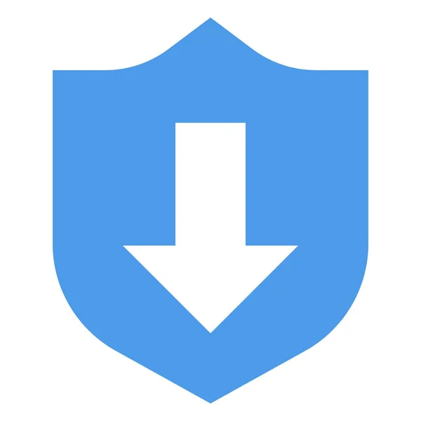 Protección Escudo Seguridad Icono Estilo Plano — Vector de stock