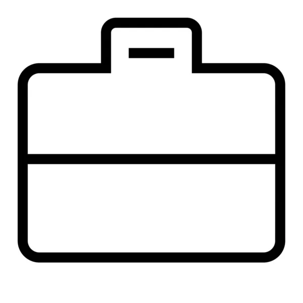 Τσάντα Διπλωμάτης Περίγραμμα Εικονίδιο Στυλ Περίγραμμα — Διανυσματικό Αρχείο