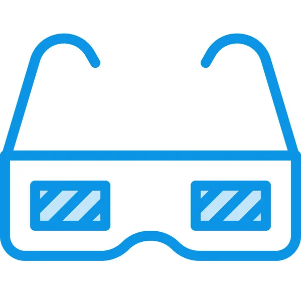 Kinobrille Stereo Ikone Outline Stil — Stockvektor
