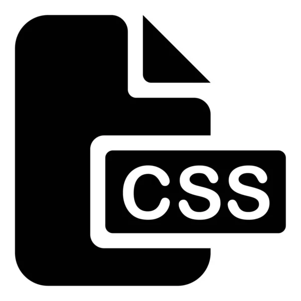 Ikona Rozszerzenia Css Stylu Solid — Wektor stockowy