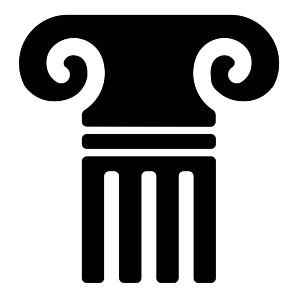 Ikona Řeckého Pilíře Jednolitém Stylu — Stockový vektor