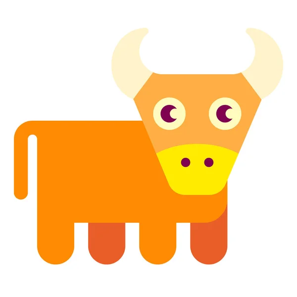 牛群动物扁平图标 — 图库矢量图片