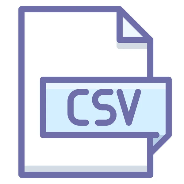 Icona Del Foglio Calcolo Del File Csv Nella Categoria File — Vettoriale Stock