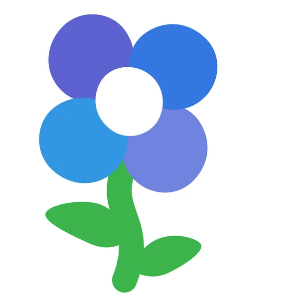 Flower Pansy Icono Plano Estilo Plano — Vector de stock