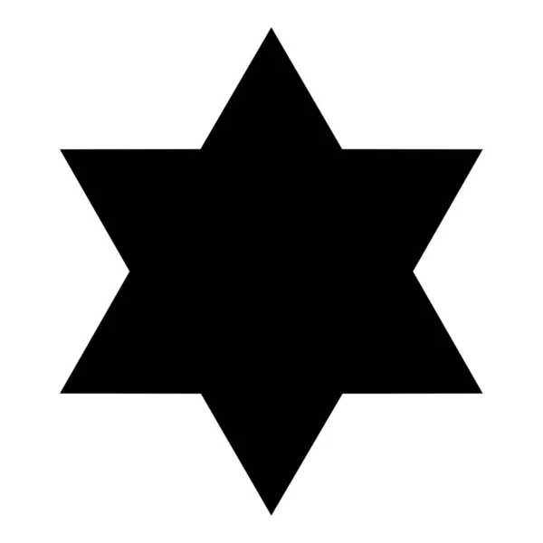 Σχήμα Αστέρι Εξαγωνικό Εικονίδιο Στερεό Στυλ — Διανυσματικό Αρχείο