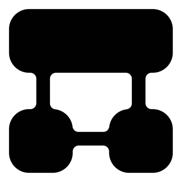 Hiërarchie Solid Signs Symbolen Icoon Solid Stijl — Stockvector
