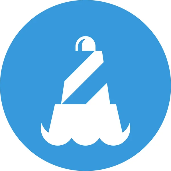 Stabilität Des Unternehmens Schwimmt Stabilitäts Symbol Badge Stil — Stockvektor