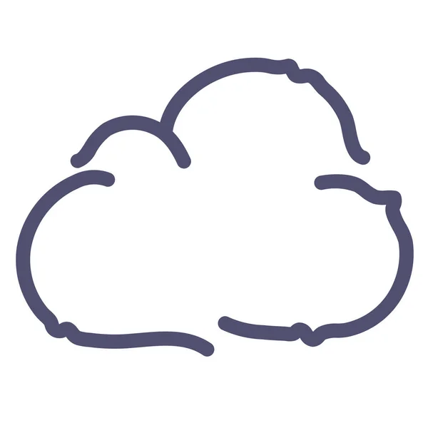 Nube Nublado Icono Nublado Estilo Esquema — Vector de stock