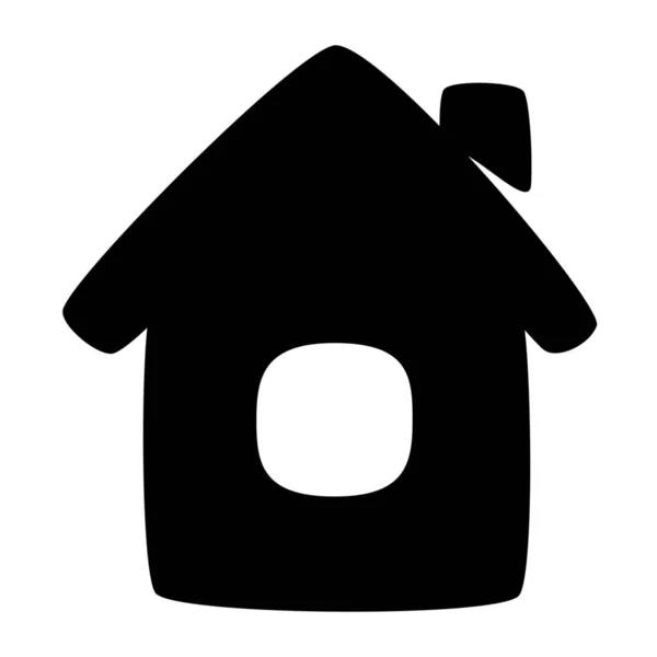 ソリッドスタイルのホームホームページのアイコン — ストックベクタ