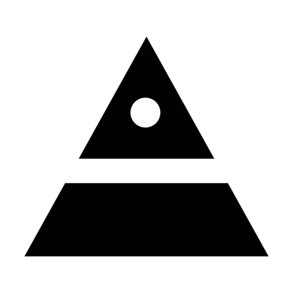 Icono Estadístico Pirámide Financiera Estilo Sólido — Vector de stock