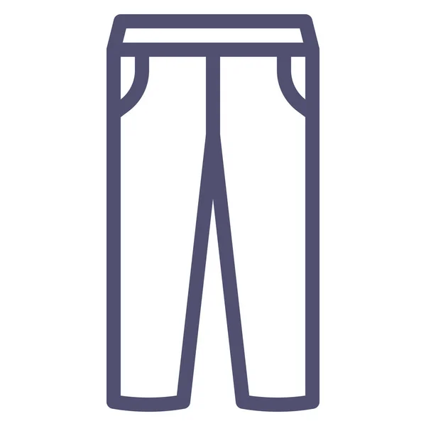 Oblečení Kalhoty Ikona Kategorii Oblečení Doplňky — Stockový vektor