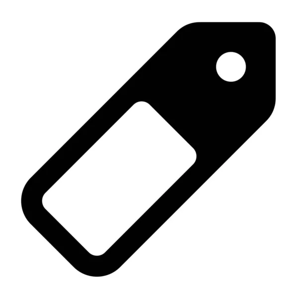 Tag Label Solid Icon Solid Style — Stockový vektor