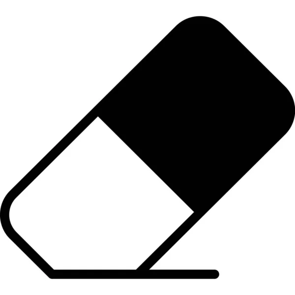 Löschen Radiergummi Grafik Design Tool Symbol Solid Stil — Stockvektor