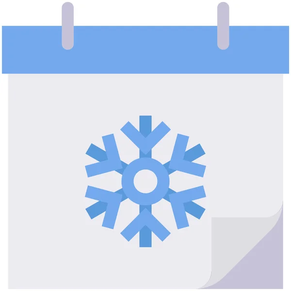 Appointment Calendar Date Icon Winter Category — Stock Vector