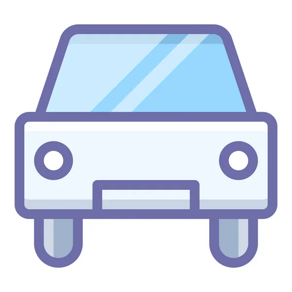 Icono Transporte Pasajeros Coche Estilo Contorno Lleno — Vector de stock