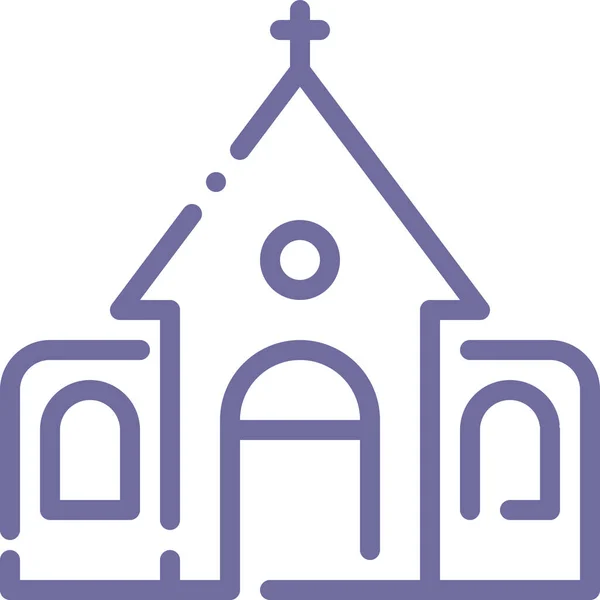 Heilige Ikone Der Katholischen Kirche Umriss Stil — Stockvektor