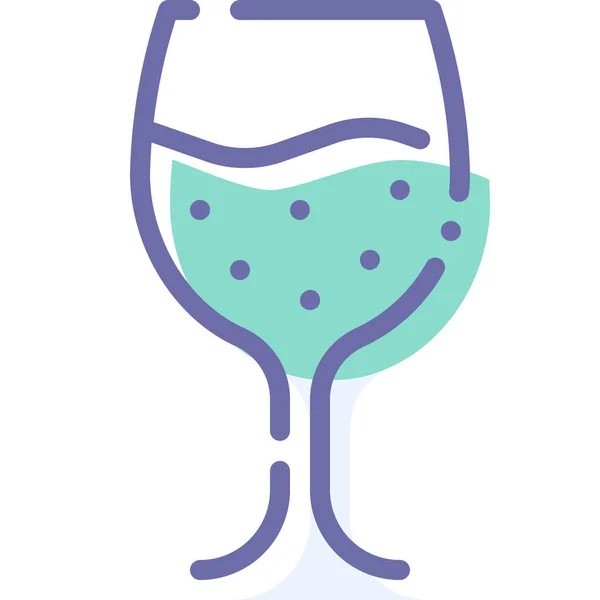 Иконка Бокала Питья Стиле Filled Outline — стоковый вектор