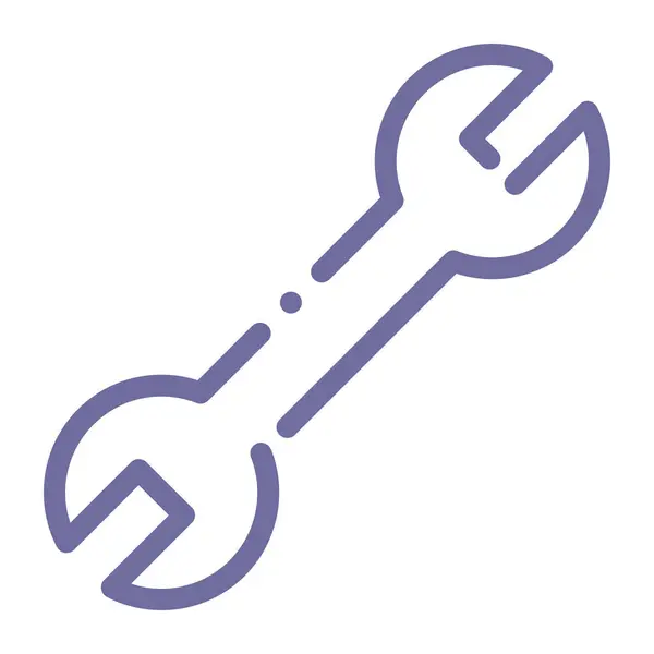 Einstellungen Schlüsselsymbol Der Kategorie Werkzeuge Konstruktion — Stockvektor