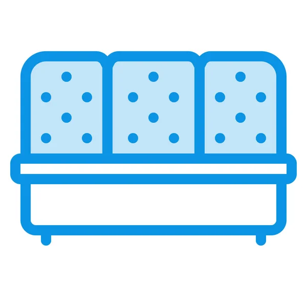 Couch Interior Lounge Icon Outline Style — Stock Vector