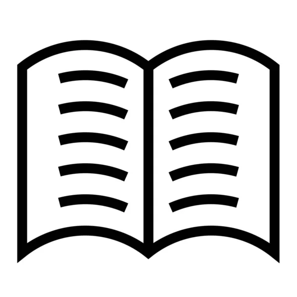 Book List Page Icon Outline Style — 스톡 벡터