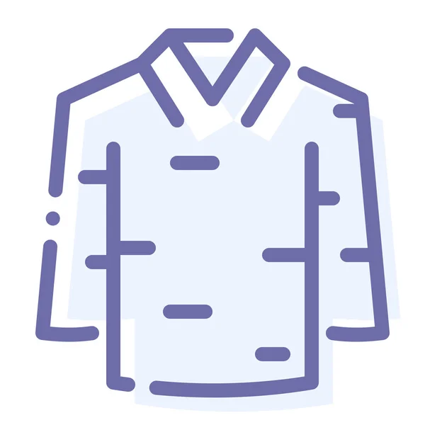 Icono Camisa Sucia Tela Estilo Contorno Lleno — Vector de stock