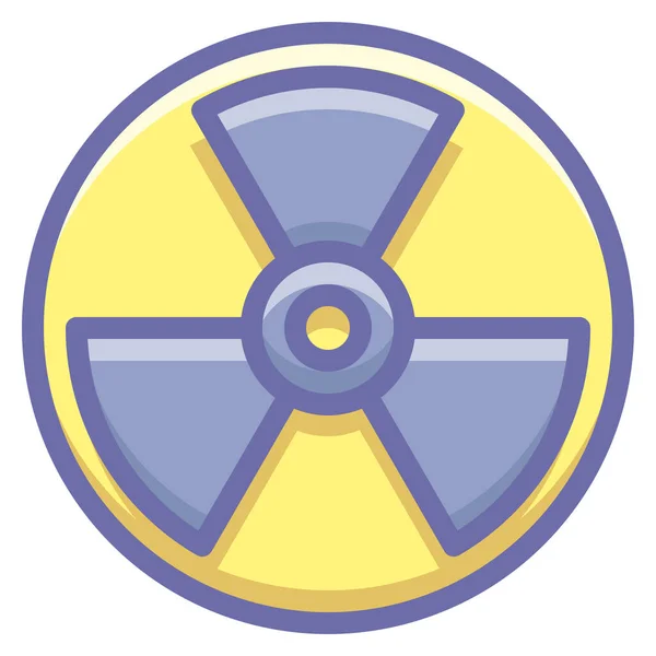 Значок Атомного Ядерного Випромінювання Стилі Заповненого Контуру — стоковий вектор