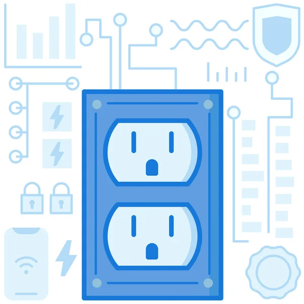 電気アイコンを充電する — ストックベクタ