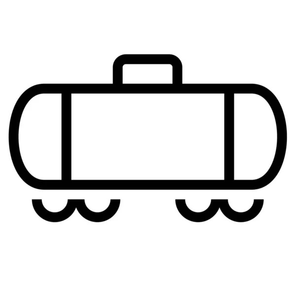 Railway Train Tank Icon Outline Style — Stock Vector