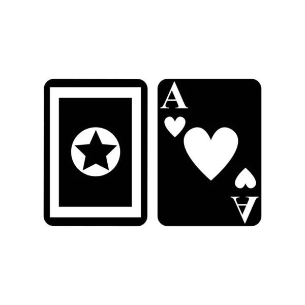 Wettkarten Glücksspiel Ikone Soliden Stil — Stockvektor
