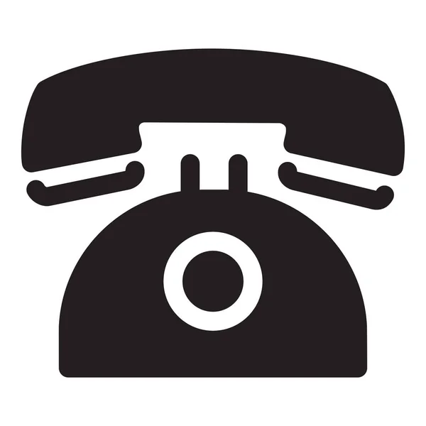 Haus Telefon Ikone Soliden Stil — Stockvektor