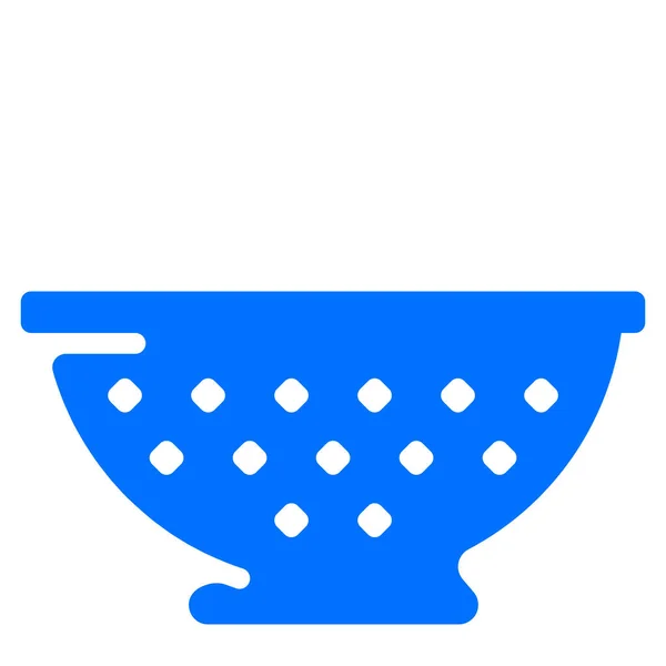 Kitchen Strainer Vegetables Icon Solid Style — Image vectorielle