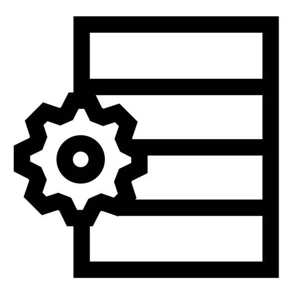 Options Référentiel Base Données Icône Dans Style Outline — Image vectorielle