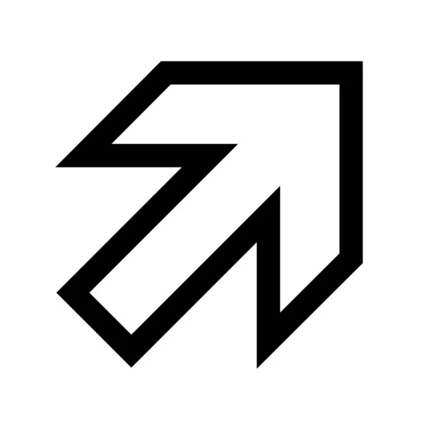 Ikona Zarysu Strzałki Stylu Zarysu — Wektor stockowy