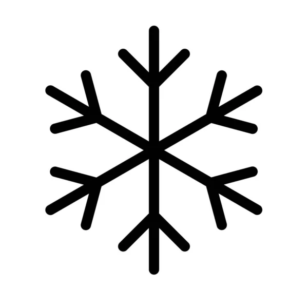 Copo Nieve Frío Icono Del Contorno Estilo Contorno — Archivo Imágenes Vectoriales