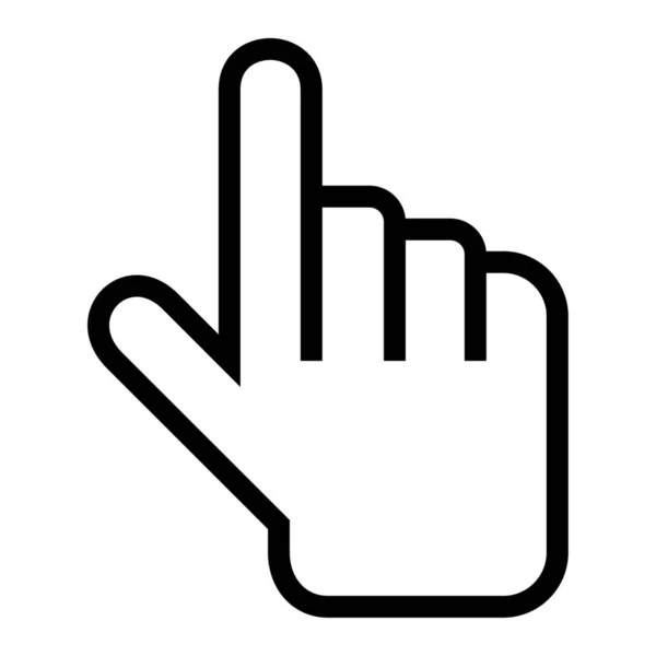 Look Forefinger Icon Outline Style — 스톡 벡터