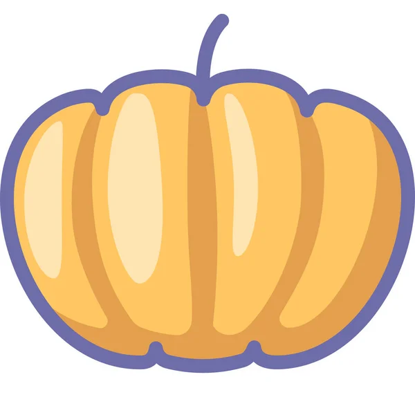 Alimentos Calabaza Icono Contorno Relleno Estilo Contorno Relleno — Vector de stock