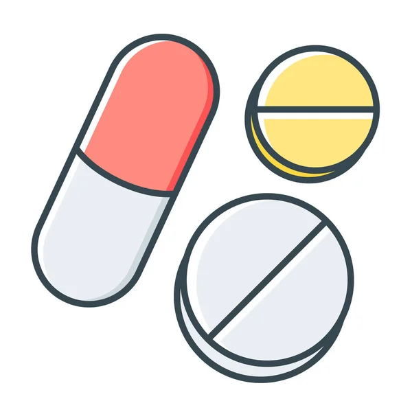 Capsule Drugs Medical Icon Hospitals Healthcare Category — Stock Vector