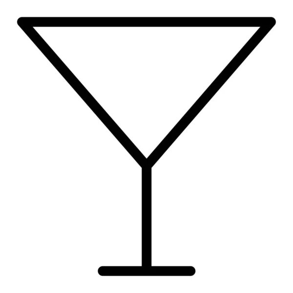 Icône Gobelet Martini Verre Dans Style Outline — Image vectorielle