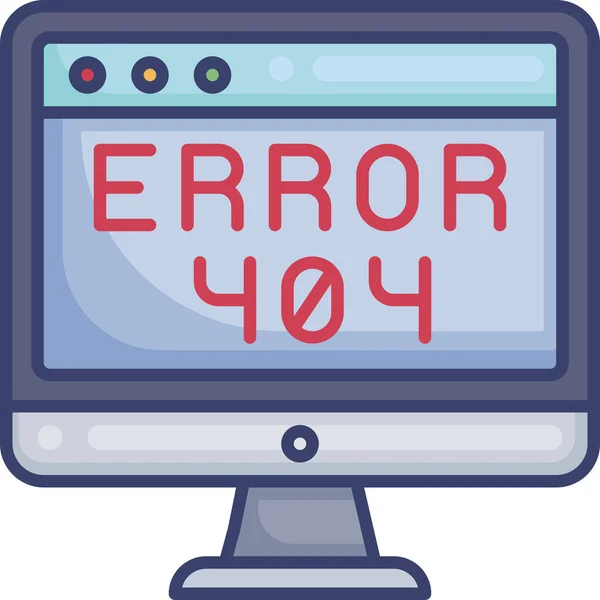 Browser Computer Error Icon — Stock Vector