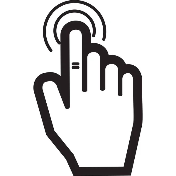 Handzeichen Mit Doppelter Geste Outline Stil — Stockvektor
