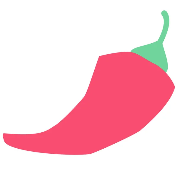Ikona Papryki Chili Żywności Stylu Płaskim — Wektor stockowy